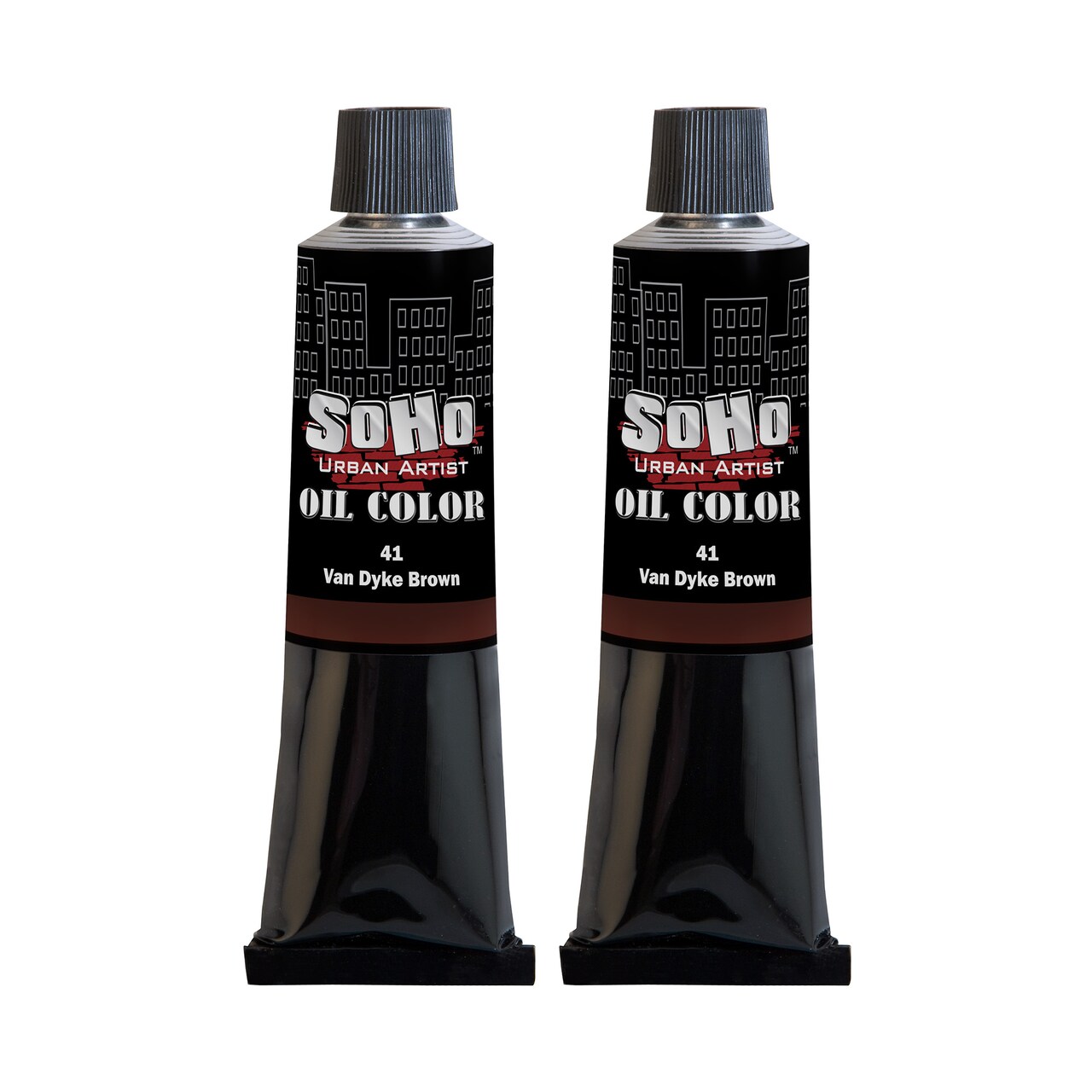 SoHo Urban Artist Oil Paint - 2 Pack, Van Dyke Brown 2 Pack - 170 ml Tube - Best Valued Oil Colors for Painting with Excellent Pigment Load